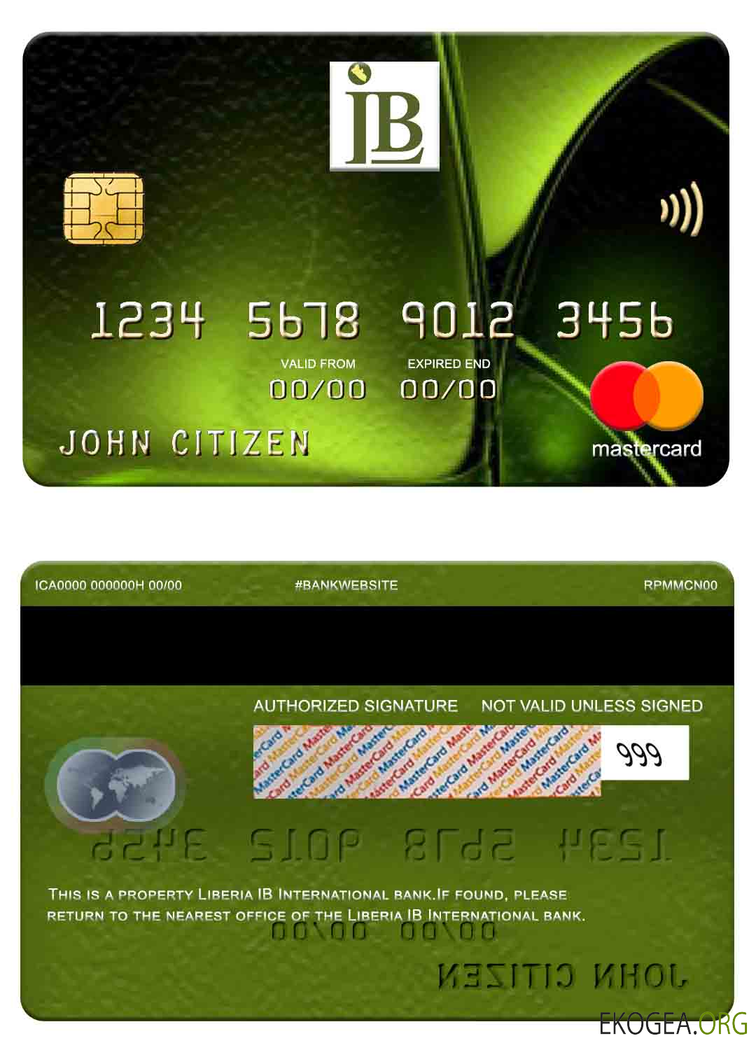 Libéria IB International Bank mastercard